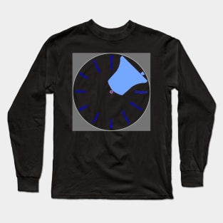 Bell Tower Wall Clock - Sky Blue Long Sleeve T-Shirt